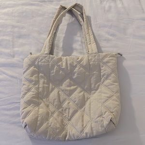 Princess Polly Quilted Cream Tote Bag